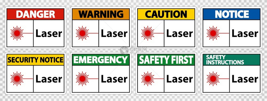 透明背景矢量插图上分离的激光符号图片