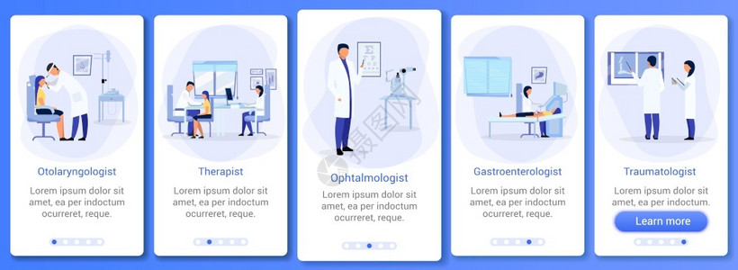 治疗师眼科医生外通过网站有平板字符uxig智能手机卡通界面图片