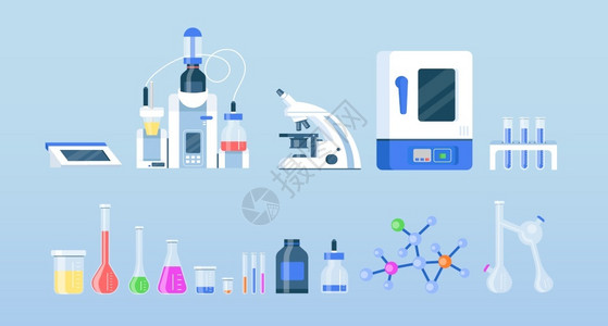 化学工具实验室设备插画