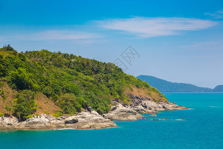 夏日泰国普吉的全景背景图片