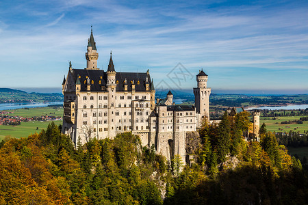 中士文斯坦城堡夏季在德国高清图片