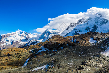 瑞士阿普斯山脉与泽尔马特地貌背景