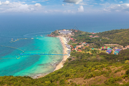 夏日在泰国的科伊兰岛背景