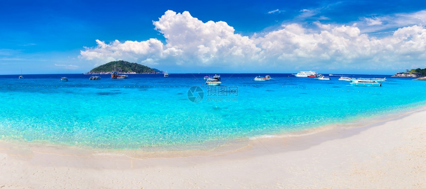夏季日泰国西米兰岛热带景观全图片
