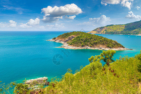 夏日泰国普吉的全景图片