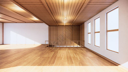 大厅室内设计房间的日本式室内模拟背景图片