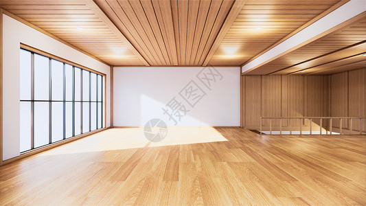 大厅室内设计房间的日本式室内模拟背景图片