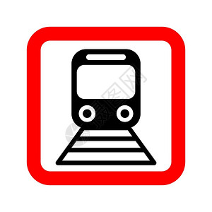火车窗边框红色边框运输设计模板矢量图示插画