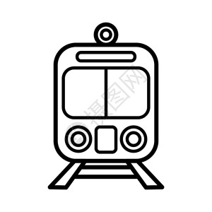 地铁网白色带灯火车运输设计模板矢量图插画