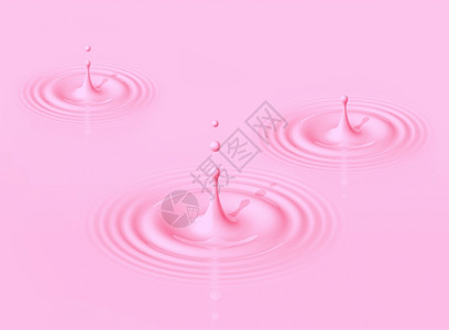 粉红色的草莓奶水喷洒和波纹3个插图粉红色的草莓牛奶和波纹图片