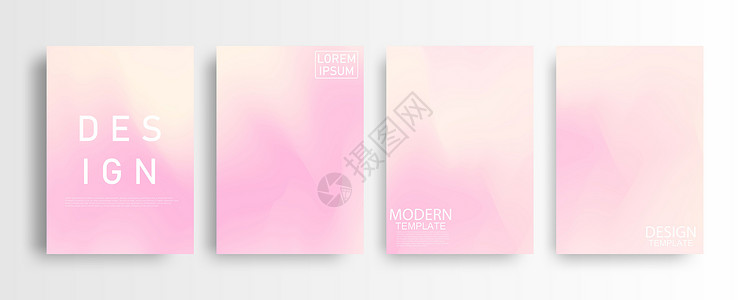 用于您图形色彩多设计小册子布局设计模板的抽象拟糊贴粉梯度背景A4概念背景图片