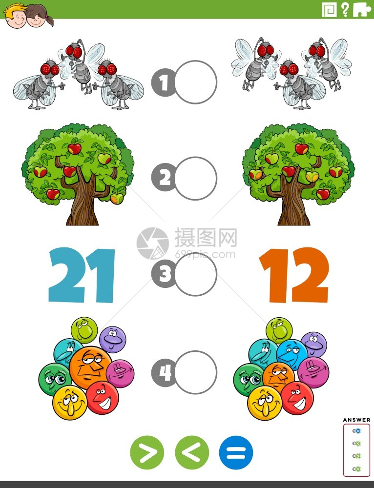 儿童数学大小比较插图图片