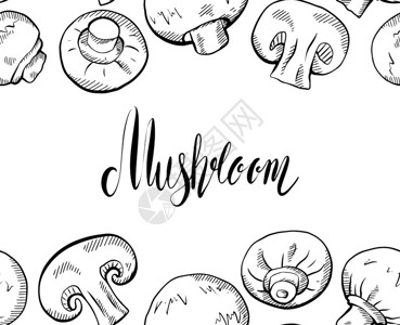 手绘蘑菇卡通矢量设计元素图片