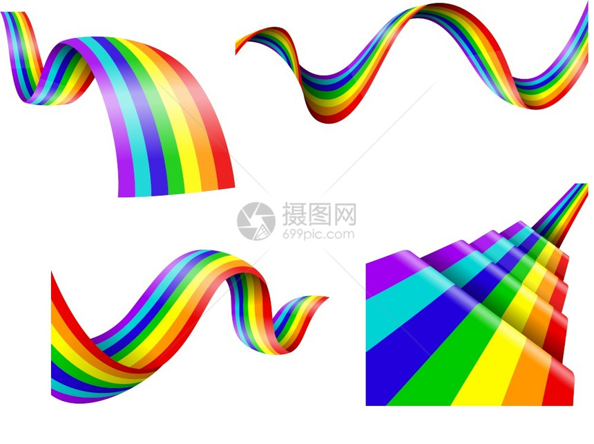 抽象的彩虹元素图片