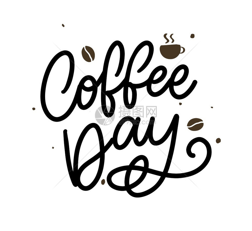 国际咖啡日与豆矢量国际咖啡日与豆图片