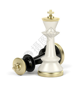 白色背景上的象棋王背景图片