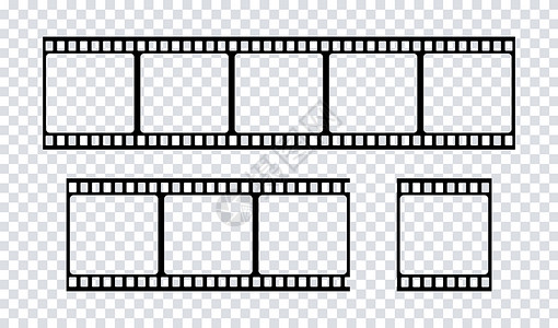 赛璐珞胶片条纹图示矢量孤立元素胶片条黑色图标录像带摄影胶片条纹框矢量eps10背景