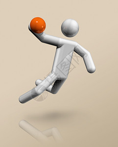 三维手球符号奥林匹克运动插图手球3D图标奥林匹克运动图片
