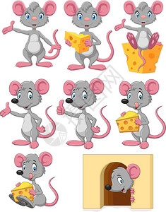卡通可爱的老鼠图片