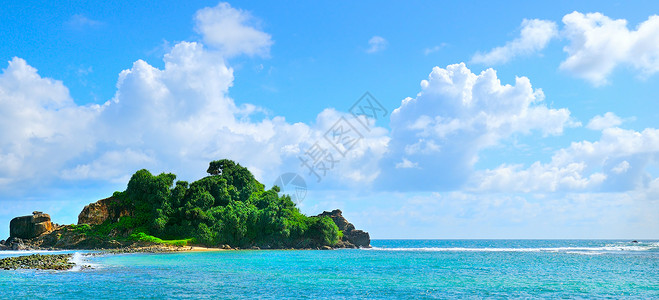 喜悦的热带海滩和岛屿假期概念宽广的照片图片