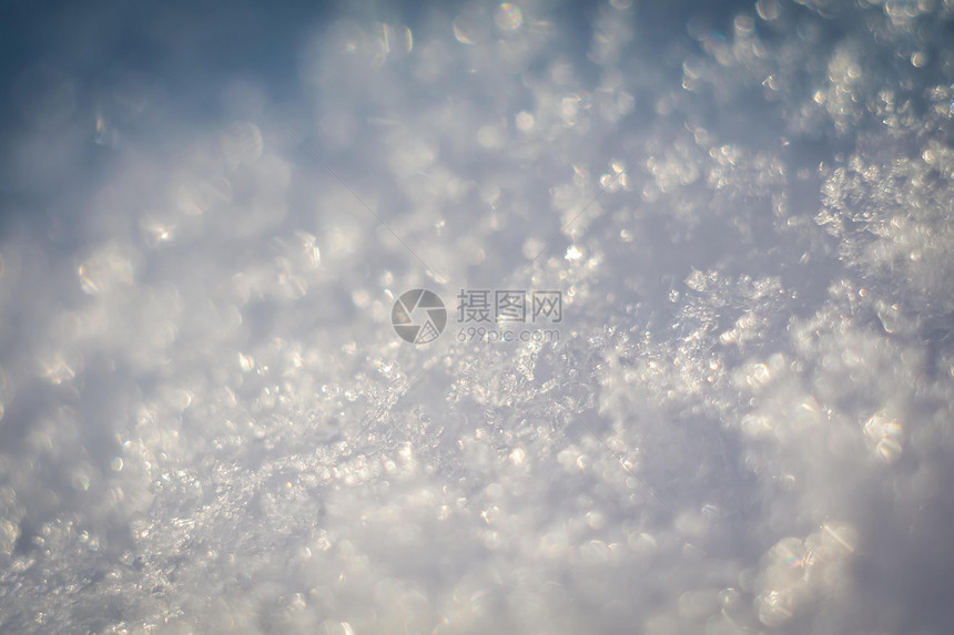 下雪后的宏观照片冬季背景图片
