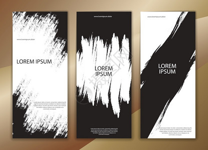 装饰性标题印刷品横幅海报传单和标题页的彩色矢量图示插画