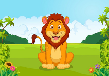 卡通可爱的狮子高清图片
