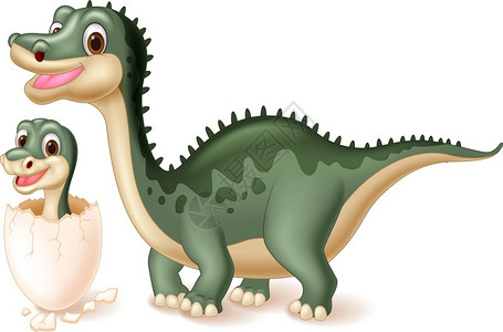 母恐龙与婴儿孵化图片