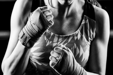 女拳击手肖像图片
