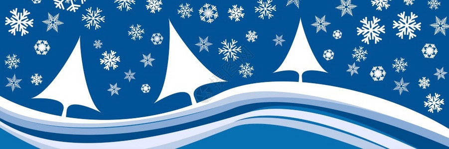 抽象横幅矢量蓝色冬季背景圣诞节概念背景图片