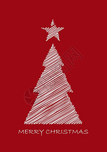 抽象的圣诞树垂直贺卡背景图片