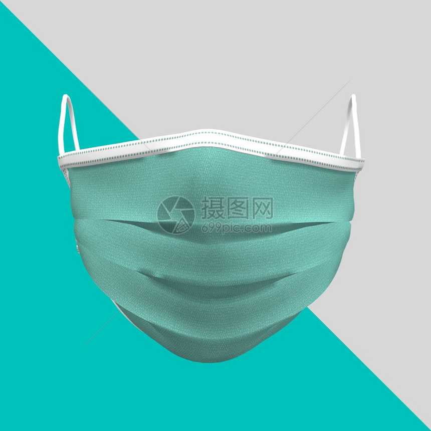 3d插图外科面罩的数码化外科面罩图片