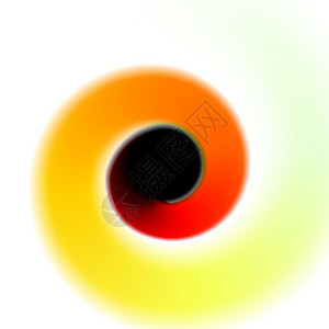 橙色能量球光效带有高强度动态色彩的抽象模糊线条插画