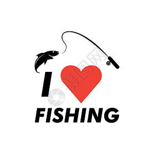 诱饵喜欢钓鱼图象设计图标标志插画