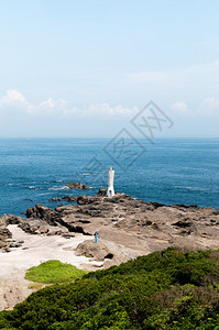 米拉半岛Kangw的灯塔和岩石斗篷图片
