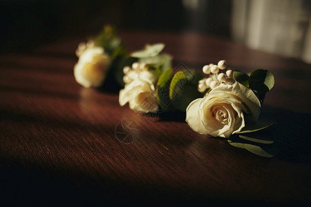关闭新郎和的花关闭装有白玫瑰的纽扣洞花绿色和的可爱活花婚礼概念关闭新郎和的活花关闭配有白玫瑰的纽扣洞花绿色和的婚礼概念可爱的活花背景图片