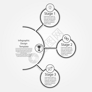 地理设计模板商业成功培训或晋升的三个步骤平板设计图片