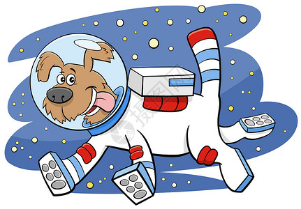 空间漫画动物人中滑狗的漫画插图图片