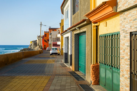 海滨洋村街道建筑Jirdmoarkeir岛Potugal图片