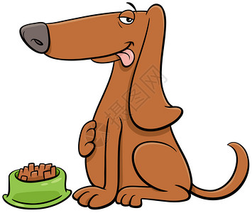 饥饿狗漫画动物与食人的漫画插图背景图片