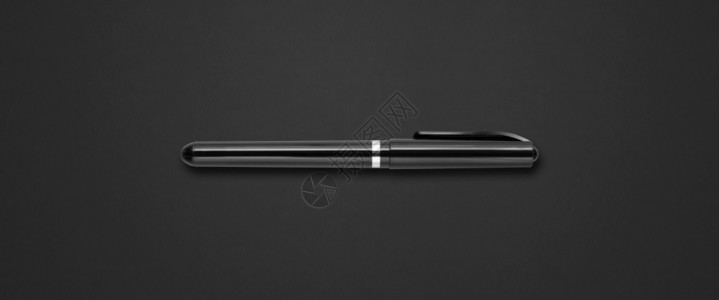 黑色感觉钢笔被隔离在黑色横幅背景上感觉笔被隔离在黑色横幅上图片