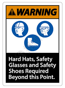 超过此点要求的硬帽子安全眼镜和鞋带有页码符号背景图片
