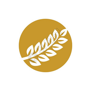 小麦徽标图设计背景图片