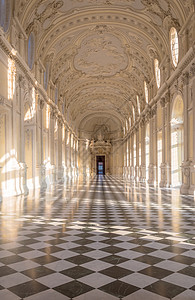 巴洛克地板evnarielityciraseptmbr20这个画廊内部的豪华大理石伟的画廊位于regiadvenarel皇家宫殿背景