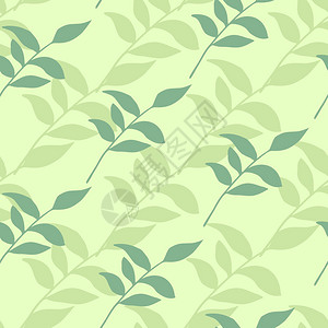 波形黄绿底色绿色和黄绿灰的叶子图案背景图片