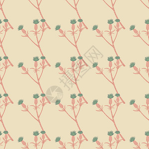 细枝粉红色花枝在光面上背景适用于壁纸纺织品包装纸物矢量图示最小型的无缝面条和布丁树枝粉红色花在光面上背景设计图片