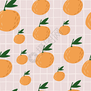 随机无缝水果图案橙子背景图片