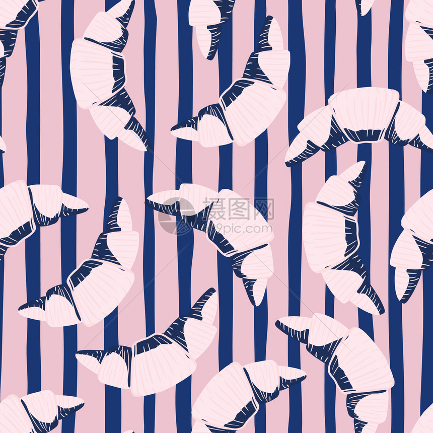 粉色和海军蓝调板食品有被剥除背景用于布料设计纺织包装封面矢量图解随机的无缝手帕配有美味的可口乐有被剥除背景的粉红色调板食品粉和海图片