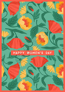 国际妇女节鲜花背景图片