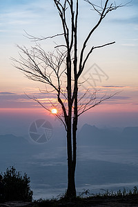 挪威克朗黎明时分phanokephuKradengthailnd日出背景